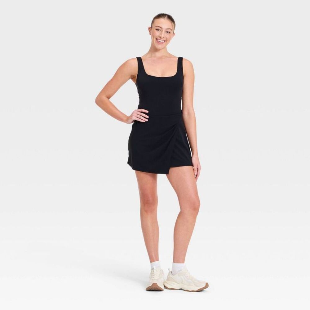 Women's Knit Side-Tie Active Dress - JoyLab Black XS